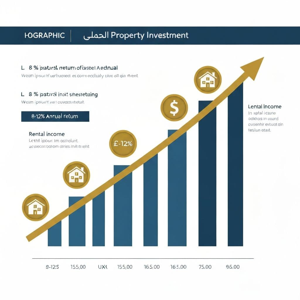 Egypt property investment ROI chart showing 8-12% rental yields and capital appreciation trends in Hurghada 2026